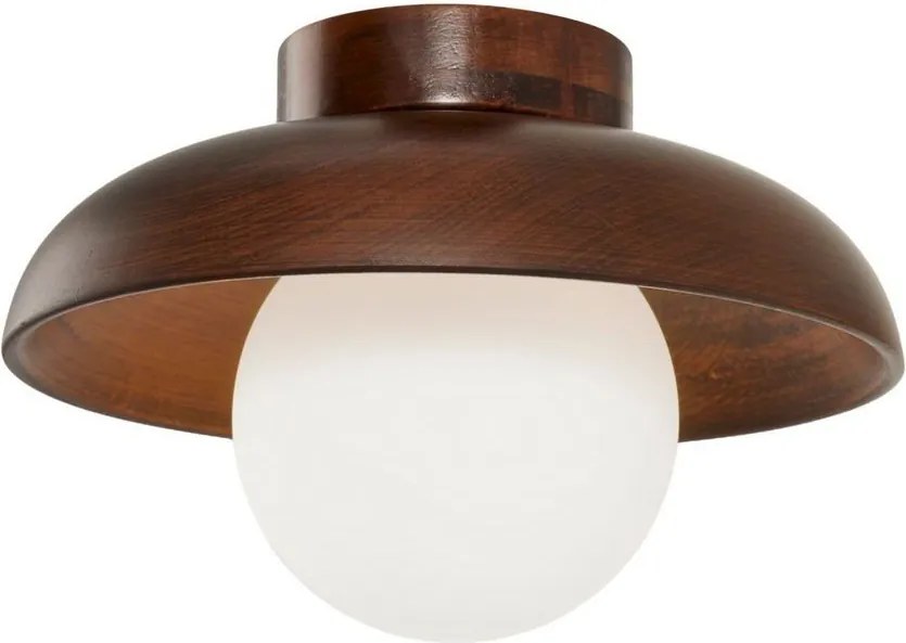 Barna mennyezeti lámpa üveg búrával ø 24 cm Elsa – Opviq lights