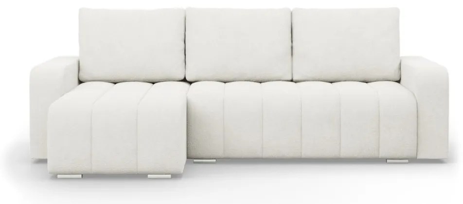 Modena sarokkanapé, bouclé, univerzális oldal, krém