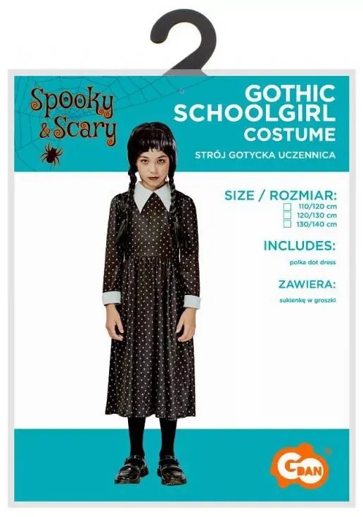 Gothic schoolgirl, Iskoláslány jelmez 120/130 cm