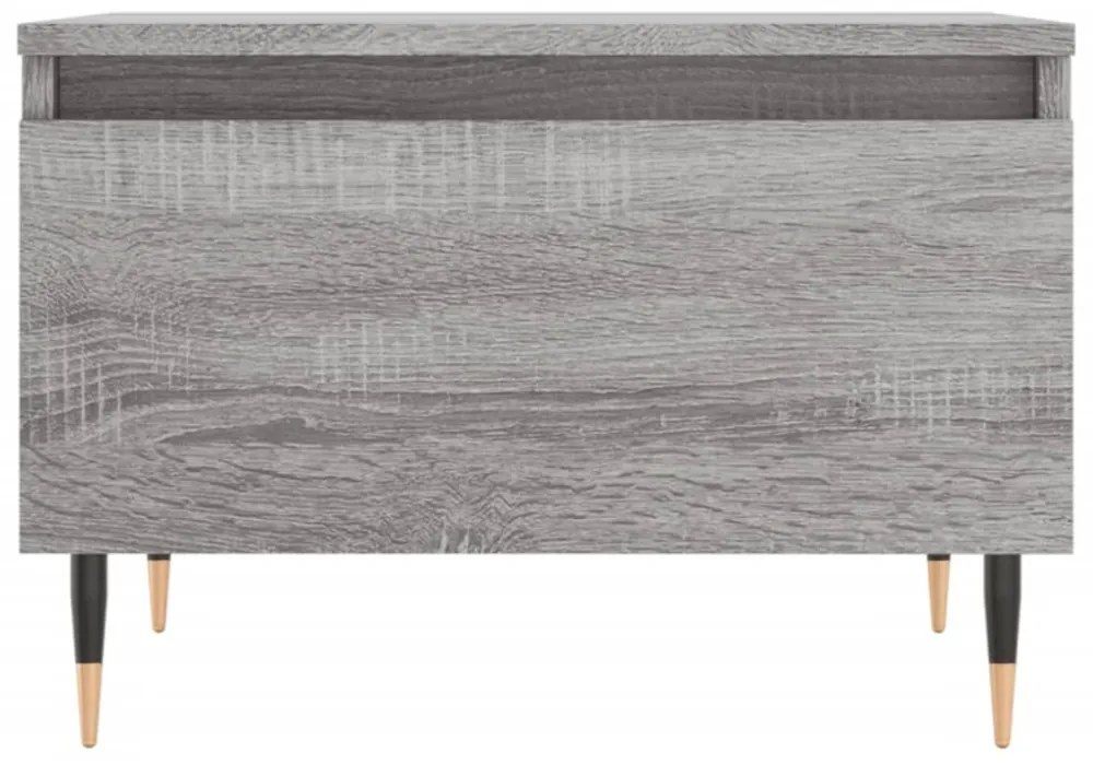 2 db szürke sonoma szerelt fa dohányzóasztal 50 x 46 x 35 cm
