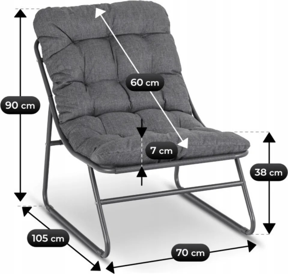 Szék BARI fekete bársony