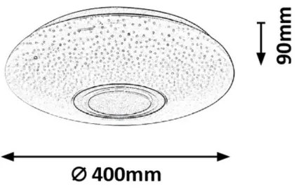 Rabalux 3509 - LED RGB fényerőszabályozható mennyezeti lámpa RODION LED/24W/230V + távirányító