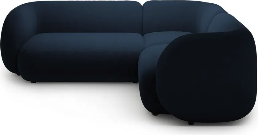 Kék bársony sarokkanapé (jobb oldali-L alakú) Kate – Micadoni