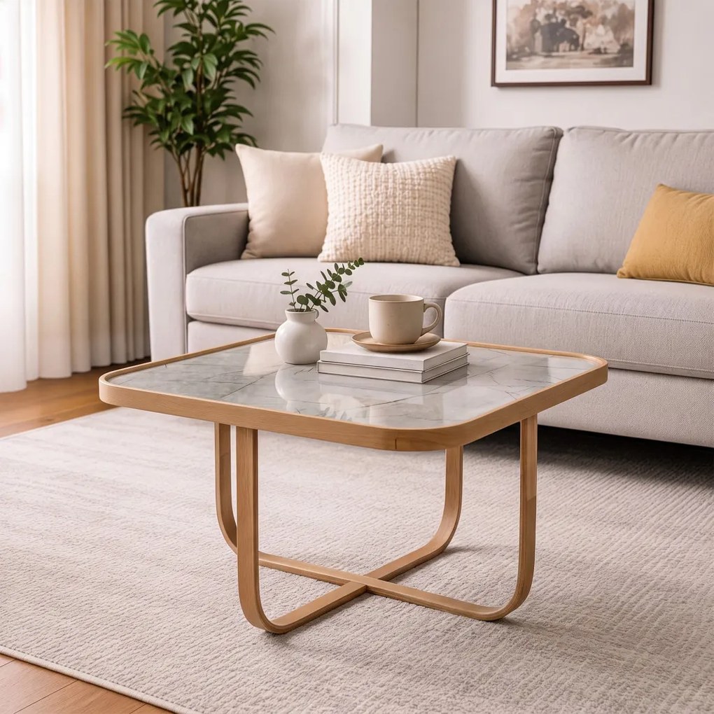 Hisar 90 - Oak, Grey Marble