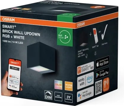 Osram -LED RGBW dimmelhető kültéri fali lámpatest SMART+ BRICK LED/14W/230V IP44 Wi-Fi