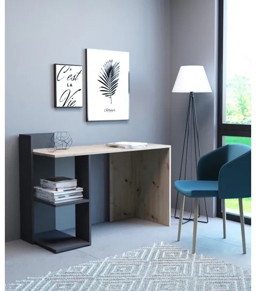 Íróasztal MARLO artisan tölgy/antracit