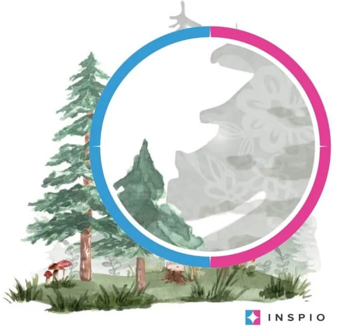INSPIO Falmatricák gyerekeknek - Állatokkal teli erdő