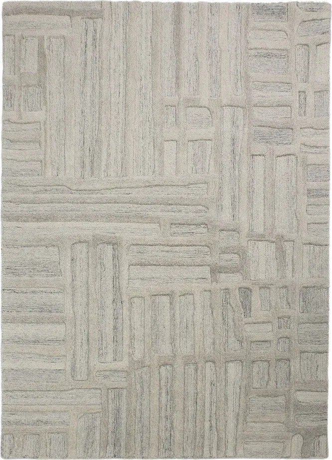 Szürkésbézs kézi szövésű gyapjú szőnyeg 200x300 cm Elva – Flair Rugs