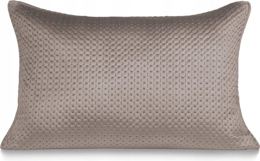 Dekoratív párnahuzat Maya 50x70 velúr steppelt barna