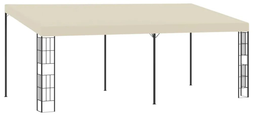krémszínű falra szerelhető szövetpavilon 3 x 6 m