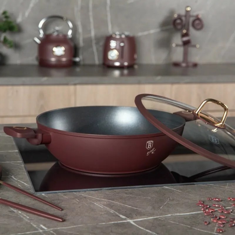 BerlingerHaus Wok fedővel Leonardo 30 cm