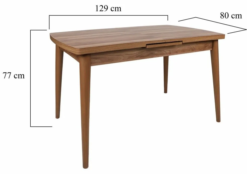 Inci Walnut összecsukható étkezőasztal