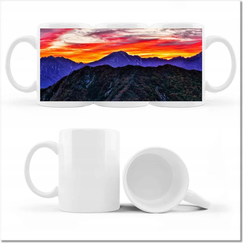 Fotó bögre Hegyi táj nyugattal