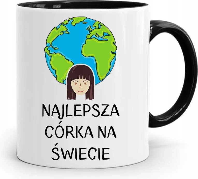 Fekete Bögre Lányának A Világ Legjobb Lánya fényképes nyomtatással