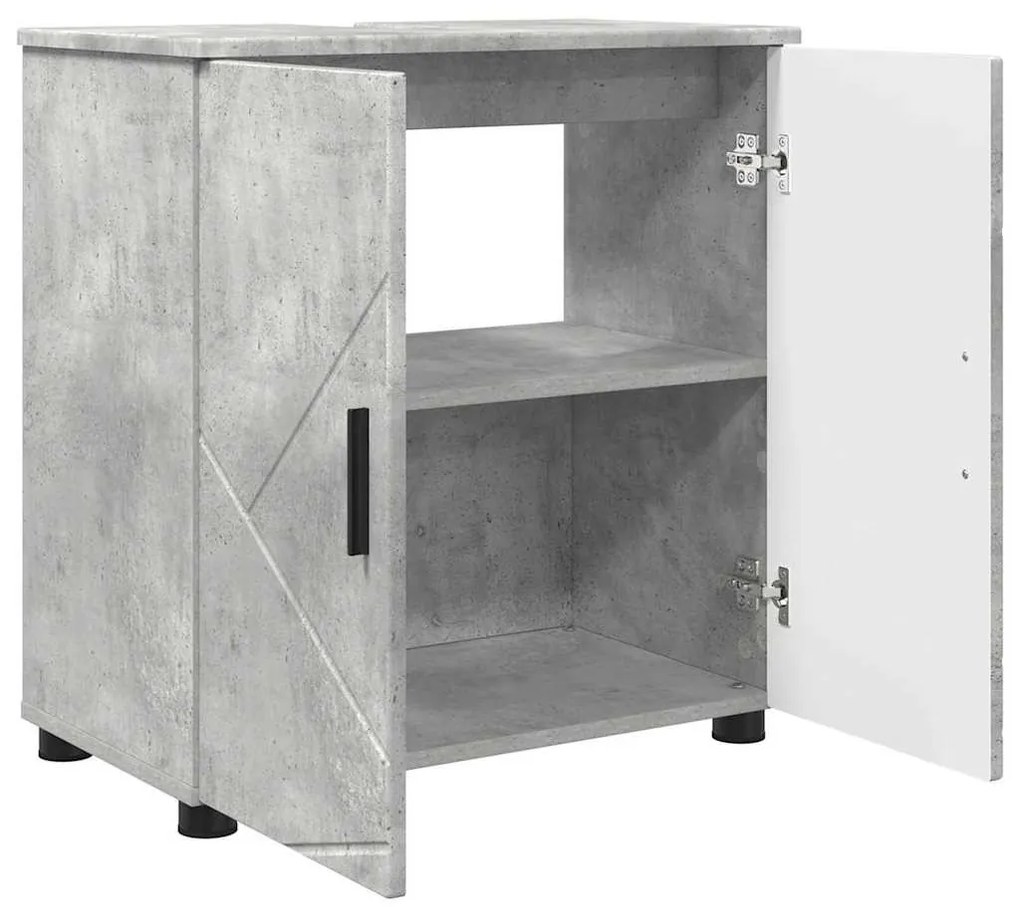 Fürdőszoba bútor szett 3 pcs Beton szürke 61 x 35 x 64 cm