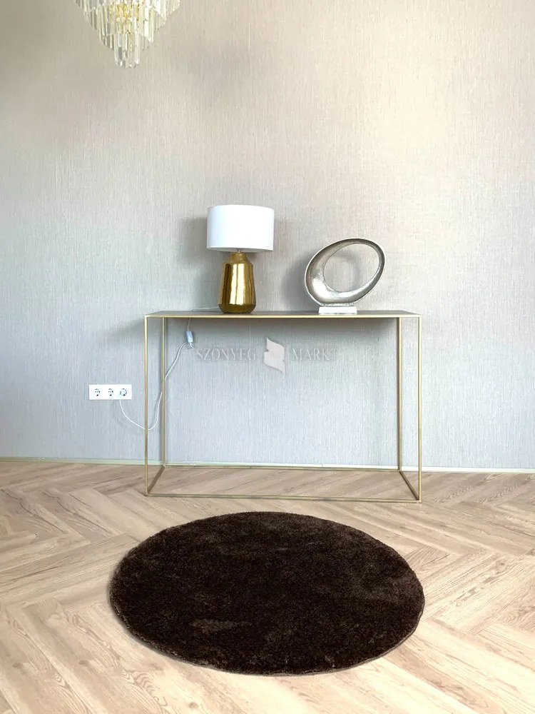 Vajpuha kerek shaggy sebano Barna (Brown) 67x67
