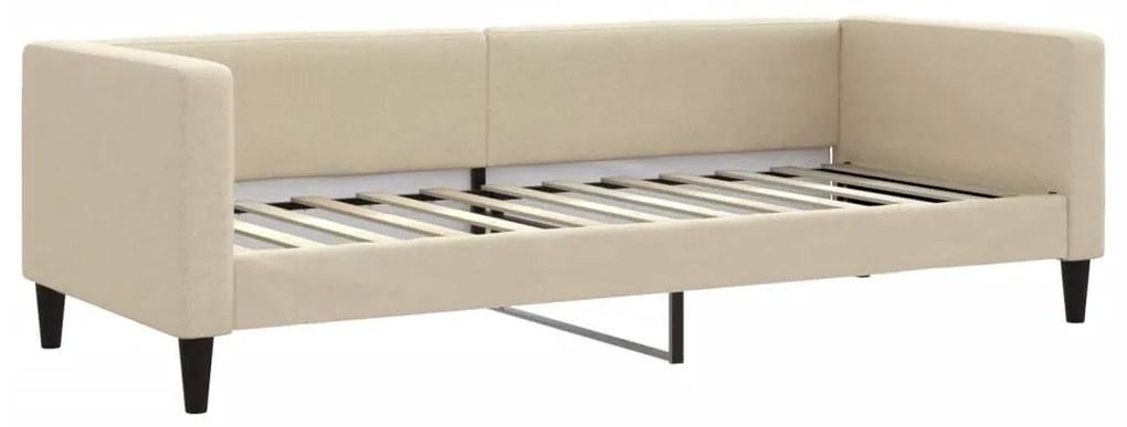 krémszínű kihúzható szövetheverő fiókokkal 80 x 200 cm
