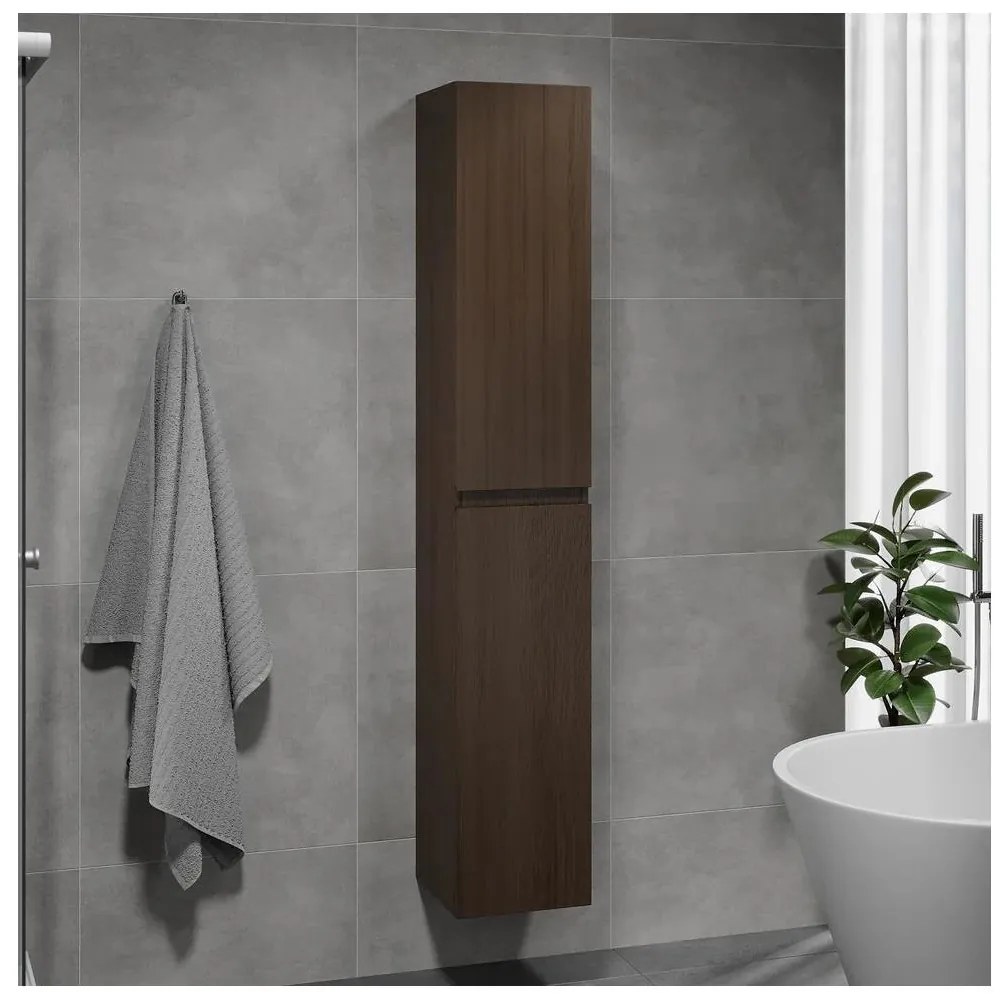 KENWOOD 186 cm-es fürdőszobai szekrény, dió