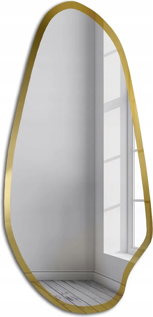 Jaspis organikus tükör tükörkeretben arany fényes 73x160