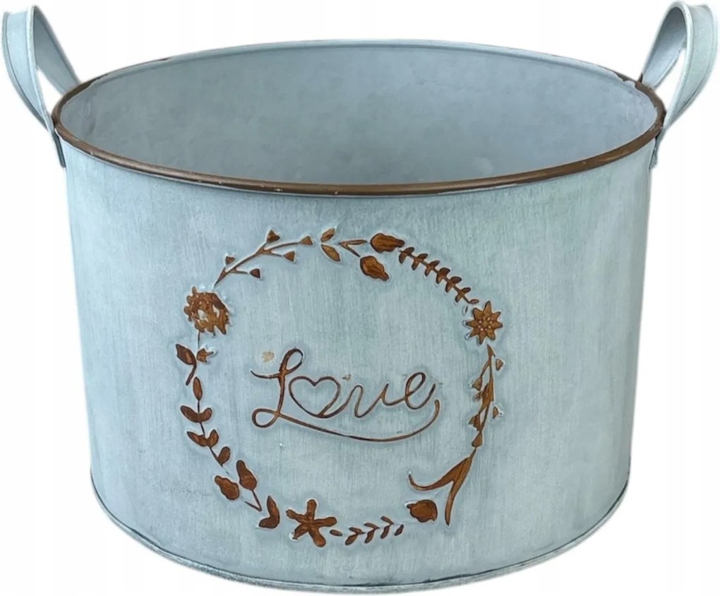 Fém virágtartó fedél dekoráció