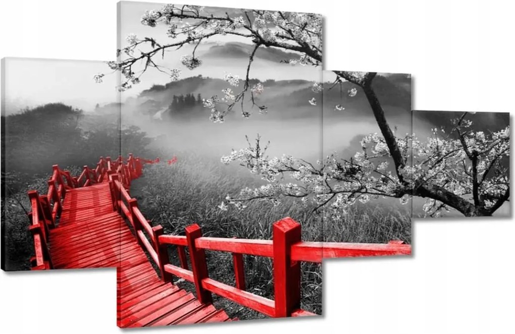 Vászonkép 130x80 Virágzó cseresznye