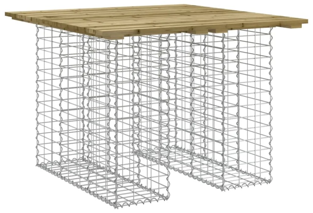 impregnált fenyőfa gabion kerti pad 100 x 102 x 72 cm