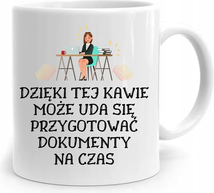 Bögre Ajándék Titkárnőnek Időben Nyomtatott Dokumentumok fényképpel