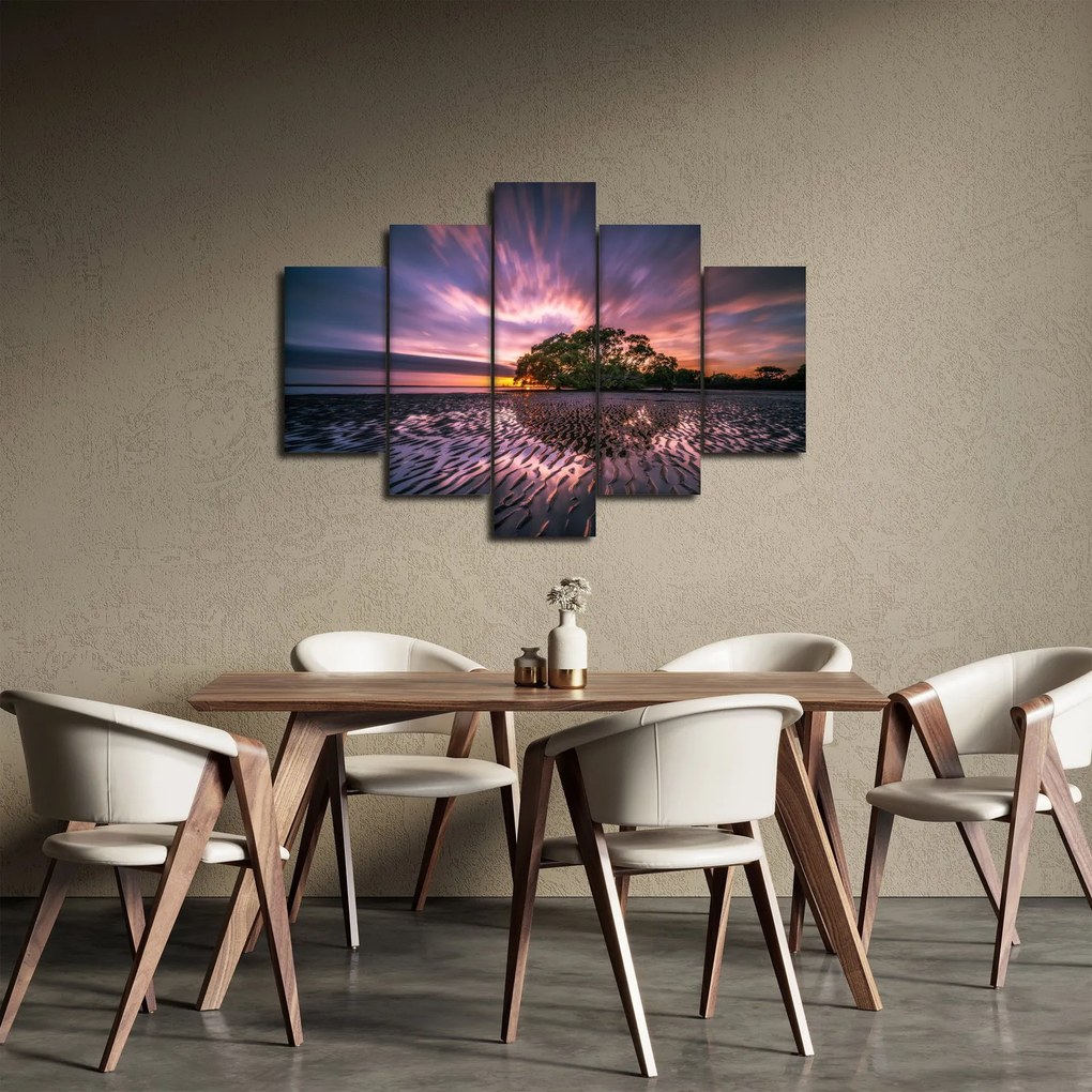 Egy kép a tengerparton naplementekor (150x105 cm)