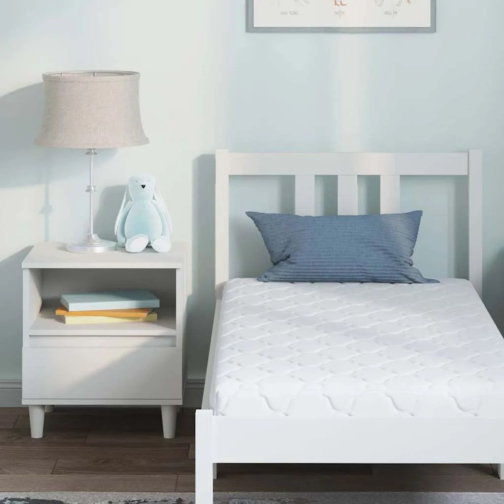 Matrac Kókuszréteggel Fehér 120 x 60 cm PU hab