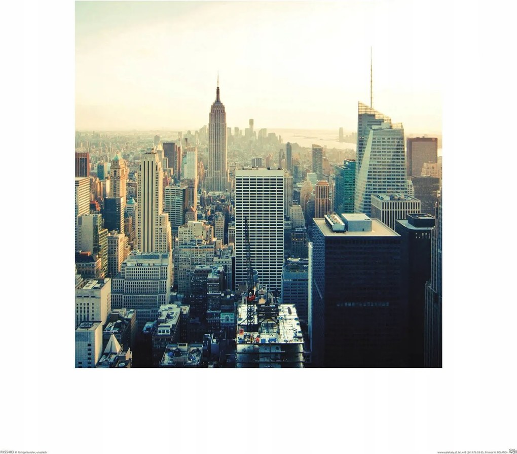 Poszter tájkép New York felhőkarcolók 40x40cm