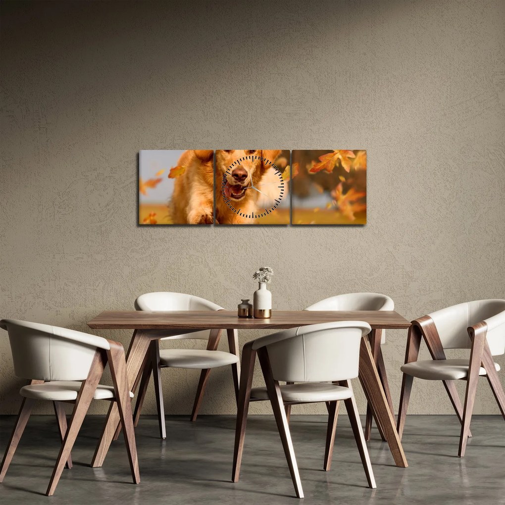 Kép - Golden Retriever (órával) (90x30 cm)