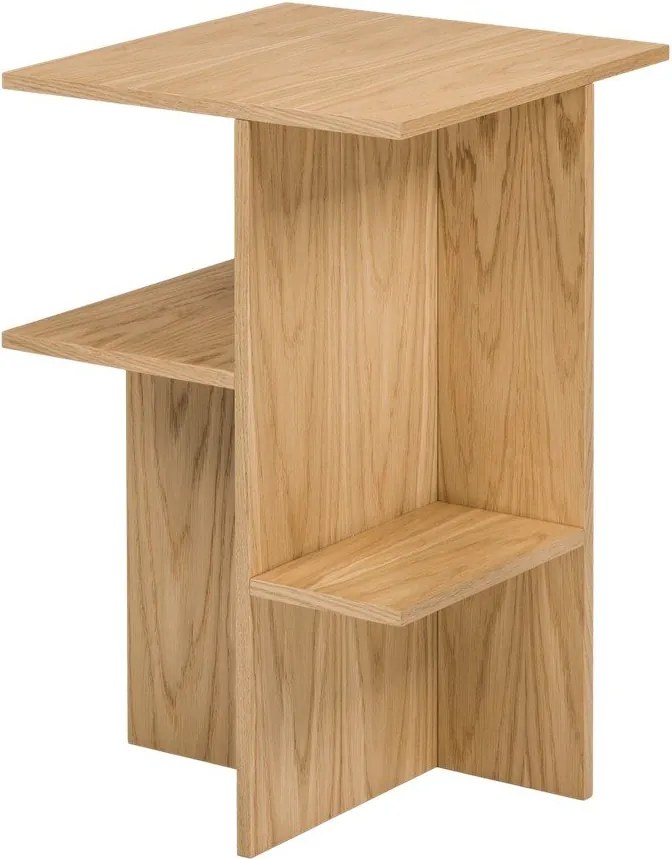 Natúr színű éjjeliszekrény tölgyfa dekorral Atik – noo.ma