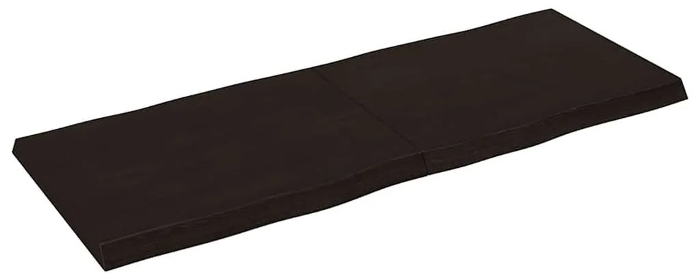 sötétbarna kezelt tömör asztallap 140x50x(2-4) cm