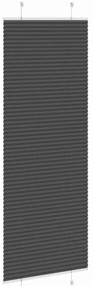 pliszírozott redőny fekete 70x200 cm szövetszélesség 69,4 cm