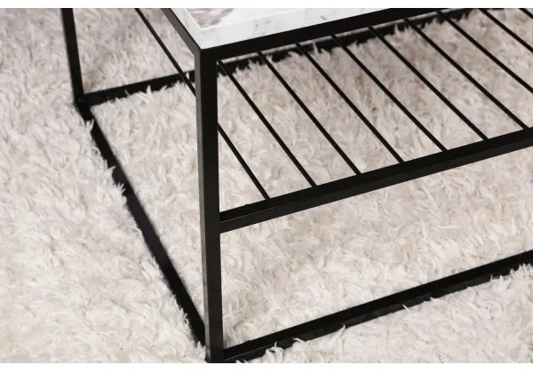 Kávésasztal ASUDE 43x95 cm fekete/fehér