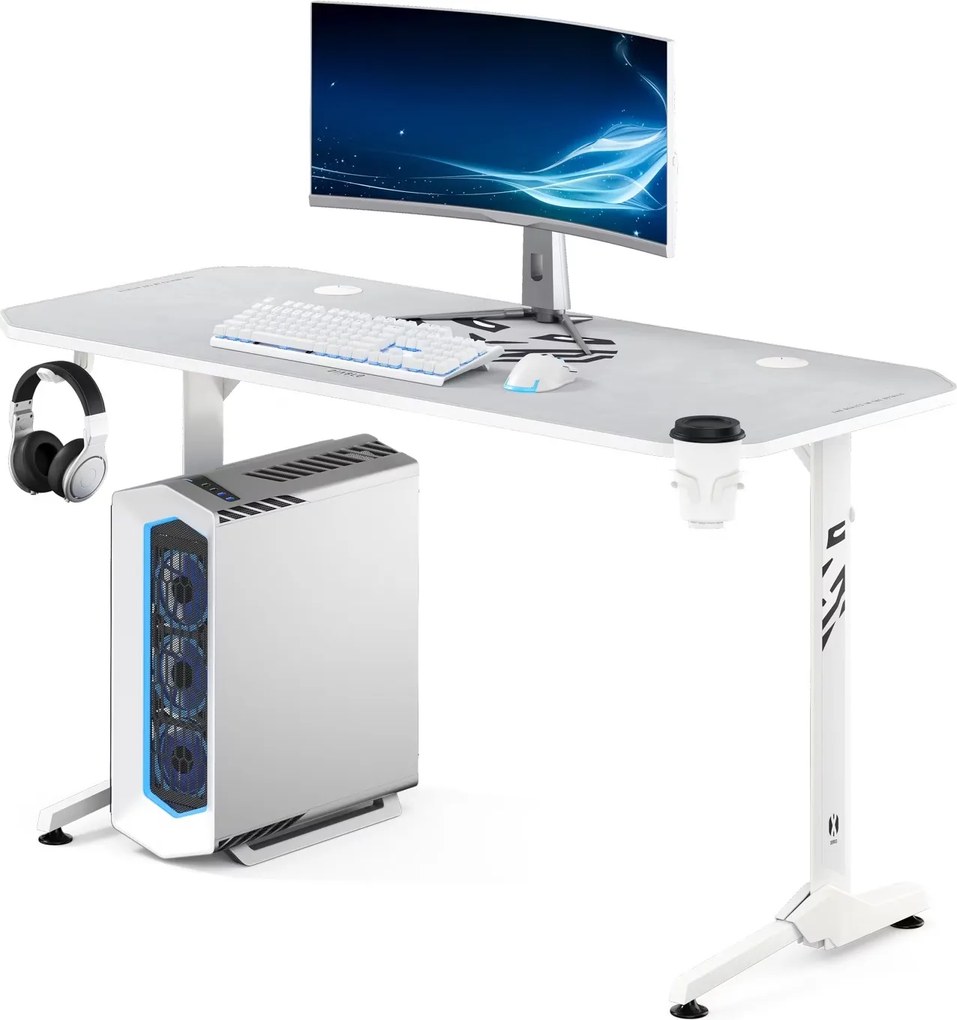 Gamer asztal 140 cm fehér: Diablo X-Mate 1400