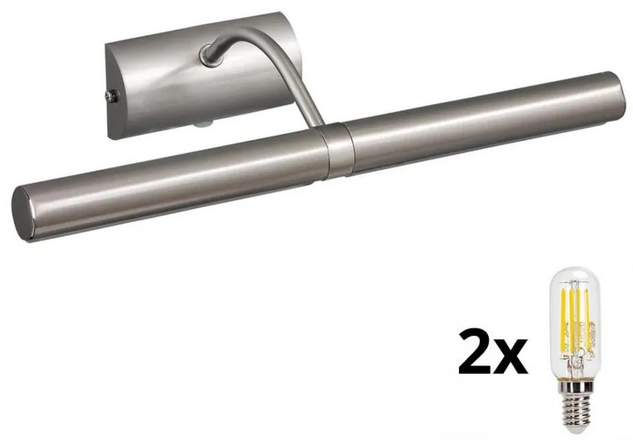 Brilagi - LED Képmegvilágító DANAE 2xE14/4W/230V 3000K matt króm BG0810+2xAI0848