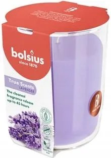 Üveg illatgyertya |bolsius 45h|Levendula |True Scents