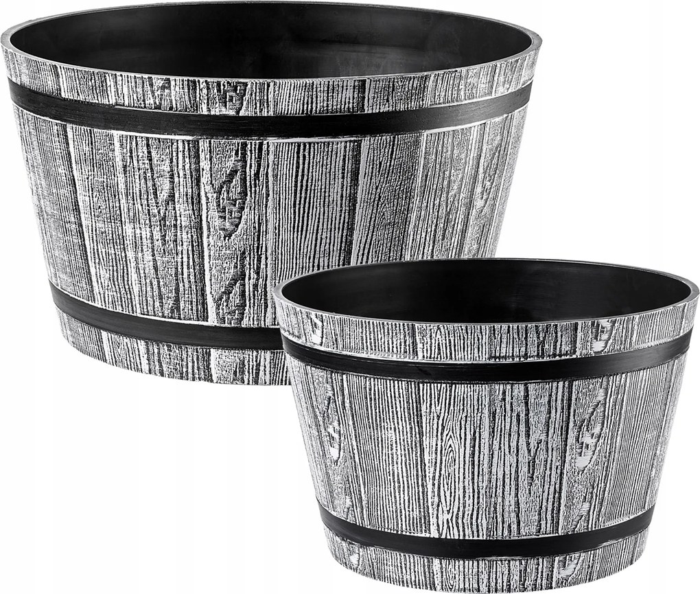 Virágtartó Kerti Virágtartó 30+40cm Szürke