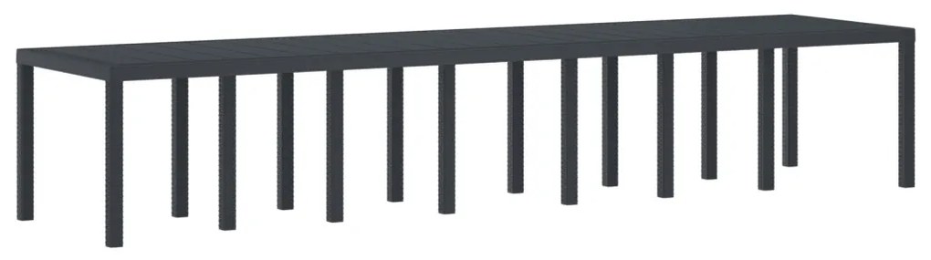 Kerti Asztal Antracit 400x100x73 cm Poly Rattan, Kerti Asztal Antracit 250x100x73 cm Poly Rattan, Kerti Asztal Antracit 150x100x73 cm Poly Rattan