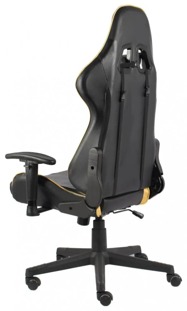 aranyszínű PVC forgó gamer szék