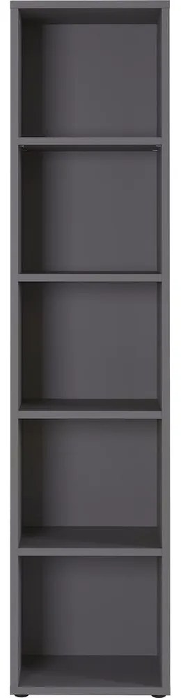 Antracitszürke könyvespolc 45x197 cm Agenda – Germania