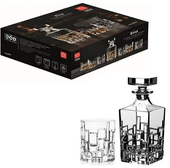 RCR ETNA kristályüveg whisky szett 7 részes