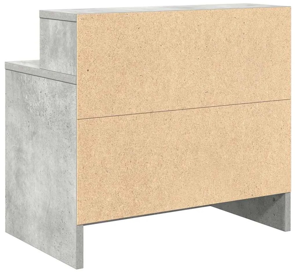 2 db betonszürke éjjeliszekrény fiókkal 51 x 31 x 47 cm