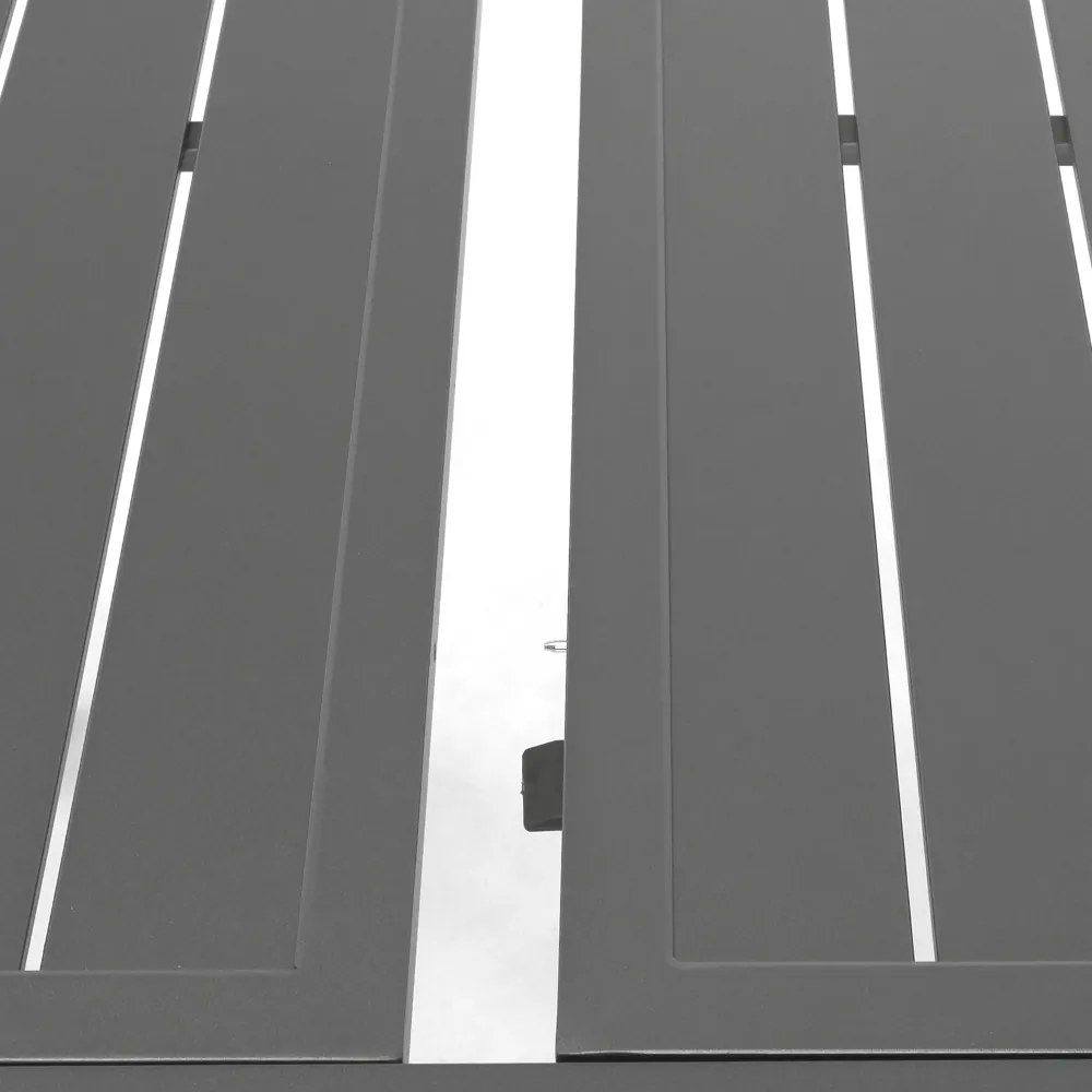 Mirolo kerti asztal, 160–240 × 89 cm, fekete