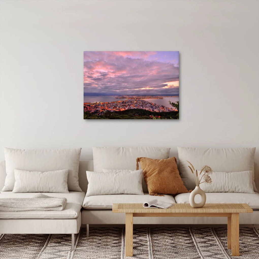Kép - Alkonyat a város felett (70x50 cm)