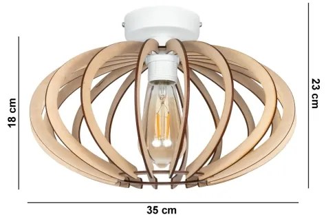 Felületre szerelhető csillár EARTH 1xE27/60W/230V fehér/bézs