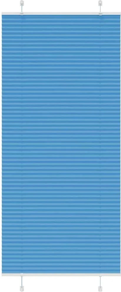 vidaXL pliszírozott redőny kék 85x200 cm szövetszélesség 84,4 cm