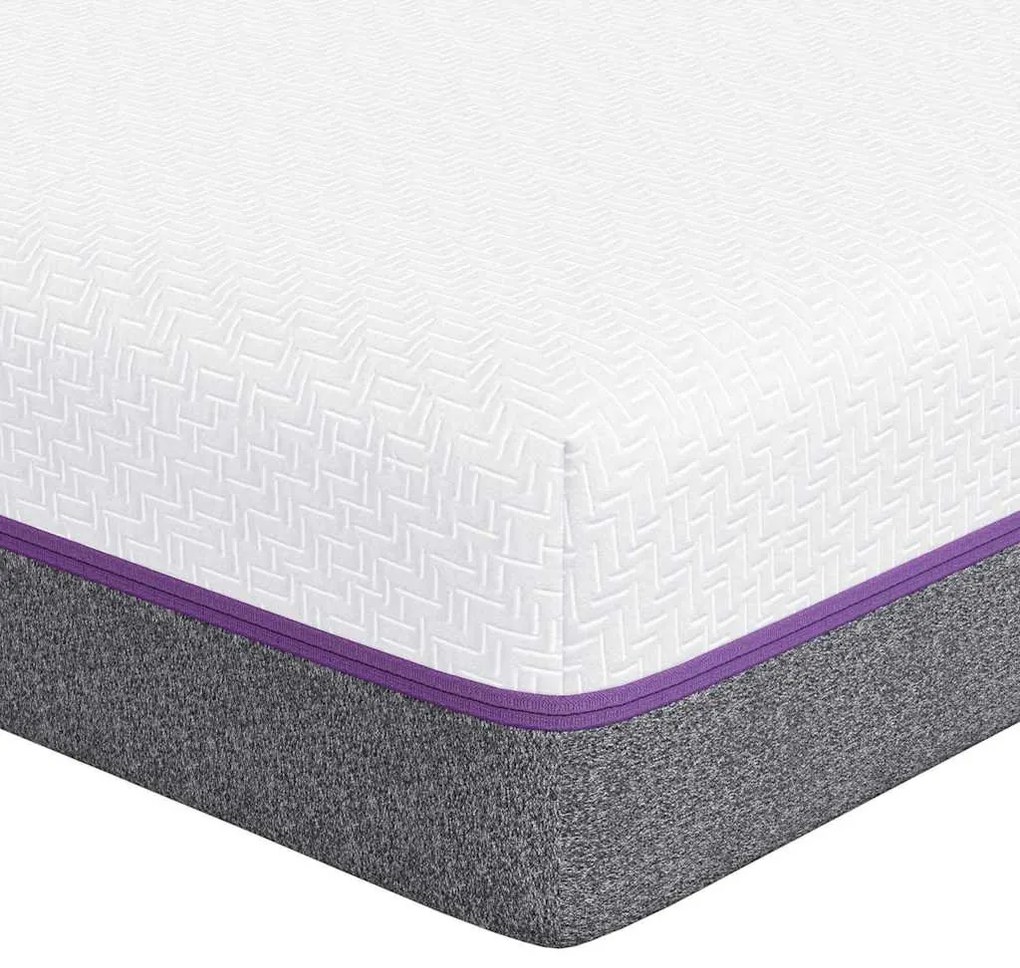 Matrac Fehér és Szürke 100 x 200 cm Memóriahab