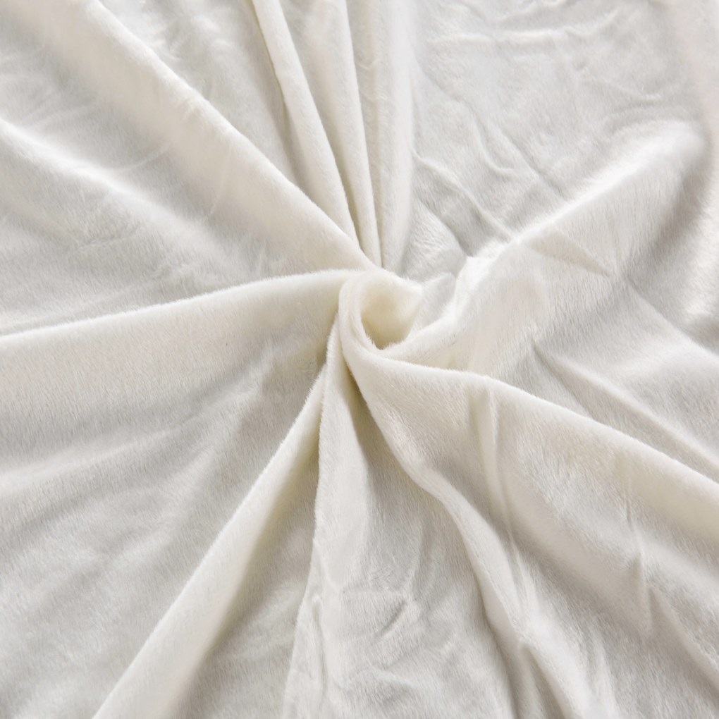 Mikroplüss lepedő NOLVIA 180x200 cm krém színű